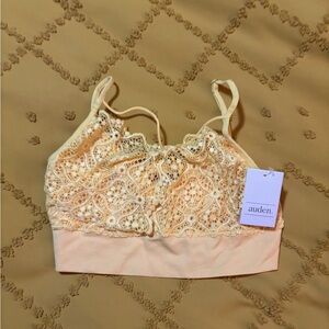 Auden yellow Lace Bralette NWT